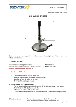 Conatex Bec Bunsen propane Manuel du propriétaire