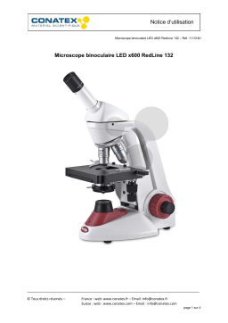 Conatex Microscope RED 132/600 Manuel du propriétaire