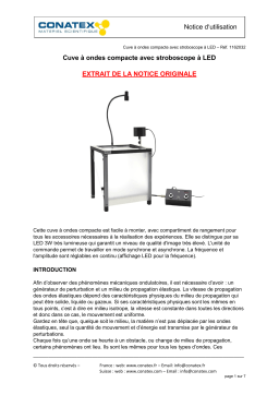Conatex Cuve à ondes compacte avec stroboscope à LED Manuel du propriétaire