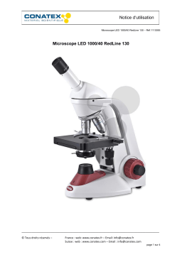 Conatex Microscope RED 130/1000 Manuel du propriétaire