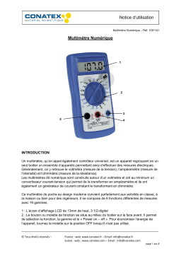 Conatex Multimètre P 1070 Manuel du propriétaire