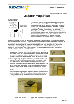 Conatex Lévitation magnétique Manuel du propriétaire