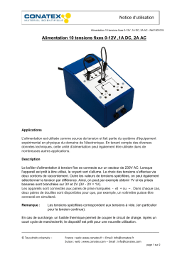 Conatex Stromversorgungsgerät SEG für Schülerübungen Manuel du propriétaire