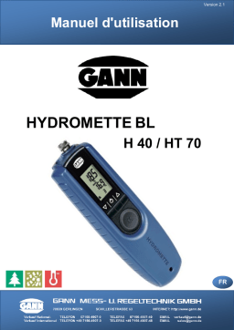 GANN BL HT 70 Manuel du propriétaire