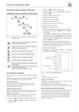 Emotron FDU 2.0 Guide d'installation rapide
