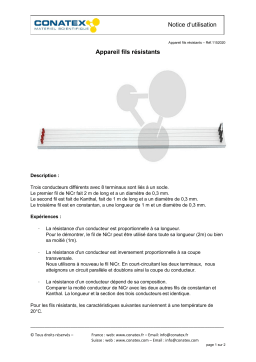Conatex Appareil fils résistants Manuel du propriétaire