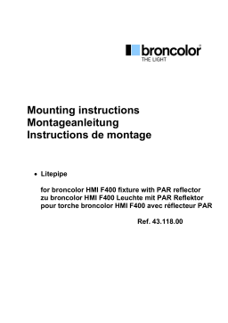 Broncolor Litepipe for HMI F400 Manuel du propriétaire