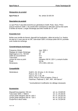 Broncolor Pulso-Spot 4 Manuel du propriétaire