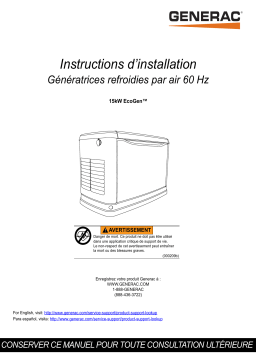 Generac G0071630 Manuel utilisateur