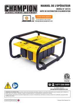 Champion Power Equipment Champion Portable Temporary Power Distribution Box Manuel du propri&eacute;taire