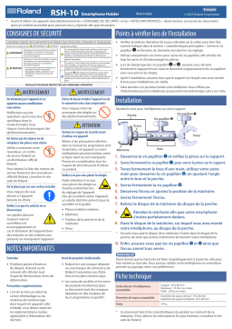 Roland RSH-10 Manuel du propri&eacute;taire