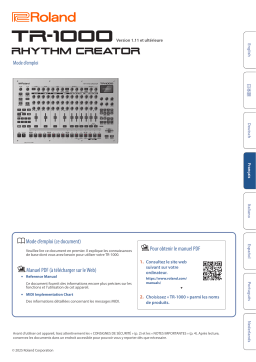 Roland TR-1000 Manuel du propriétaire