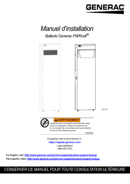 Generac PWRcell Indoor Rated Battery Cabinet APKE00007 Manuel utilisateur