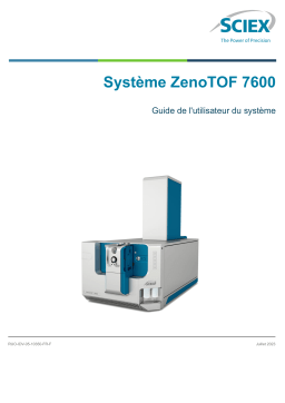 SCIEX ZenoTOF 7600 LC-MS/MS System Mode d'emploi