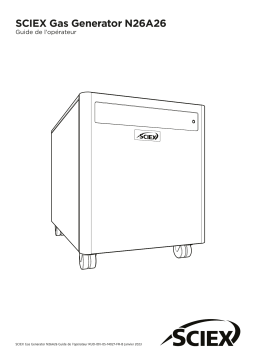 SCIEX Gas Generator N26A26 Manuel utilisateur