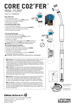 Blackburn Core CO2'Fer Mini-Pump Manuel du propriétaire