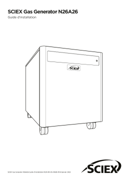 SCIEX Gas Generator N26A26 Guide d'installation