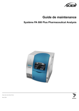 SCIEX PA 800 Plus System Mode d'emploi