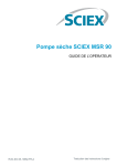 SCIEX Dry Pump MSR 90 Manuel utilisateur