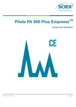SCIEX PA 800 Plus system Empower driver Mode d'emploi