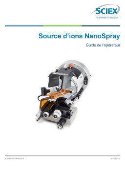 SCIEX Nanospray Ion Source Manuel utilisateur