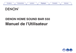 Denon DENON HOME SOUND BAR 550 Manuel du propriétaire