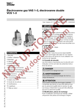 Kromschroder VAS 1-3, VCS 1-3 Mode d'emploi