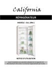 California DL1-29N-1 Manuel du propri&eacute;taire