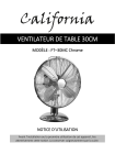 California FT-30MC Chrome Manuel du propri&eacute;taire