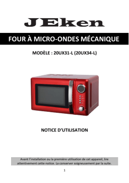 Jeken 20UX31-L Manuel du propriétaire