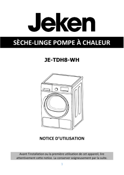 Jeken JE-TDH8-WH Manuel du propriétaire