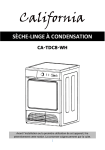 California CA-TDC8-WH Manuel du propri&eacute;taire