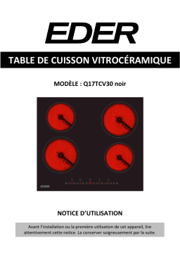 eder Q17TCV30 Manuel du propriétaire