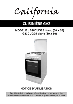 California G33CUG25 Manuel du propriétaire