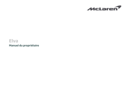 McLaren ELVA Manuel utilisateur