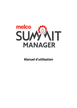 Melco SUMMIT Manager Mode d'emploi