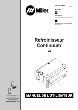 Miller CONTINUUM COOLER CE Manuel du propriétaire