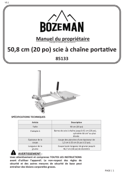 Bozeman 9035494 Manuel du propri&eacute;taire