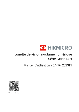HIKMICRO CHEETAH Scope Manuel utilisateur