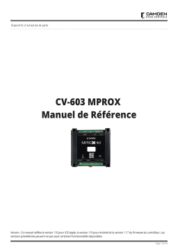 CAMDEN CV-603 Manuel utilisateur