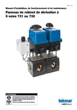 tekmar 6-Way Diverting Valve Panel 731 and 732 Guide d'installation