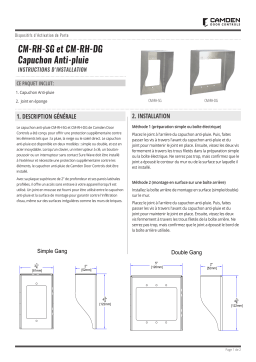 CAMDEN CM-RH-SG&CM-RH-DG RainHood Manuel utilisateur