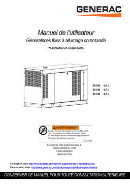 Generac 48kW RG04845JNAX Manuel utilisateur