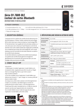 CAMDEN CV-7600-BLE Manuel utilisateur