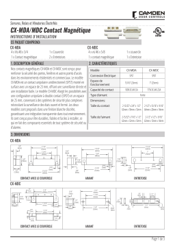CAMDEN CX-MDH Magnetic Contact Guide d'installation