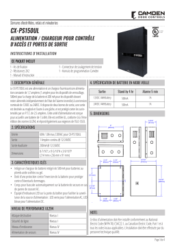 CAMDEN CX-PS150UL Power Supply Manuel utilisateur
