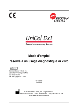 Beckman Coulter UniCel DxI System Manuel du propriétaire