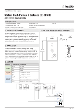 CAMDEN CX-DESPK Speaker Manuel utilisateur