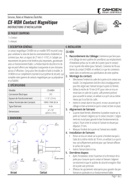 CAMDEN CX-MDA MDC Magnetic Contact Guide d'installation