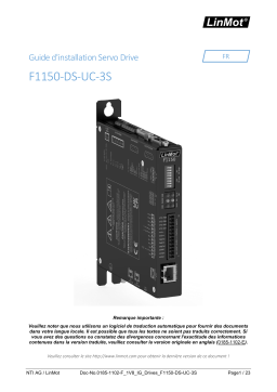 LinMot F1150-DS-UC-3S-000 Installation manuel